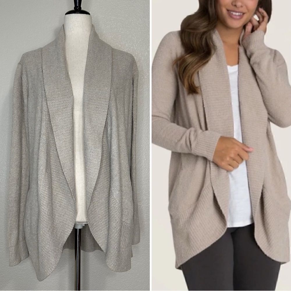 Barefoot Dreams Cozy Chic Lite Open Front Cardigan, Sz Medium